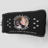 Best Dog mam Custom Pet Photo Name Black Golfheadcover (Voorkant)