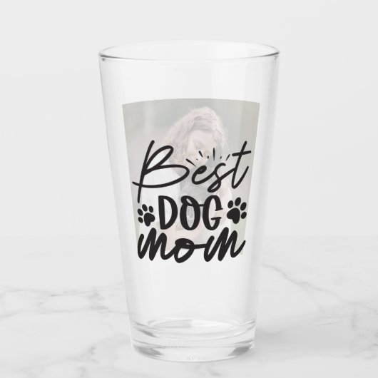 Best Dog Mam Ever Foto Glas (Voorkant)