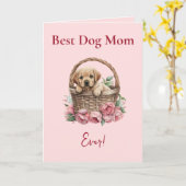 Best Dog Mam Ever Labrador Retriever Kaart (Gele Bloem)