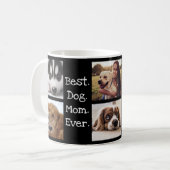 Best Dog Mam Ever Pet Foto Persoonlijk Zwart Koffiemok (Voorkant links)