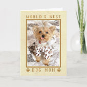 Best Dog Mam Gold Moederdag Foto Kaart (Voorkant)