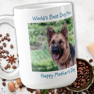 Best Dog Mam - Happy Moederdag - Blauwgroen foto v Koffiemok