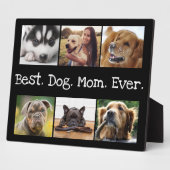 Best Dog Mam ooit 6 Photo Collage Fun Black Fotoplaat (Zijkant)