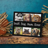 Best Dog Mam ooit 6 Photo Collage Fun Black Fotoplaat (Zijkant)
