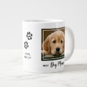 Best Dog Mam ooit foto Extra Grote Beker (Voorkant rechts)