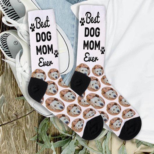 Best Dog Mam ooit Persoonlijk Pattern Pet Foto Sokken