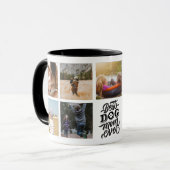 Best Dog Mam ooit Persoonlijke Foto Collage Mok (Voorkant links)