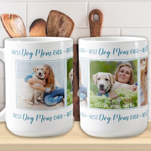 Best Dog Mam ooit Photo Collage Coffee Mok