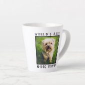Best Dog Mam Paw Prints Pet Photo Lijst Latte Mok (Rechterhoek)