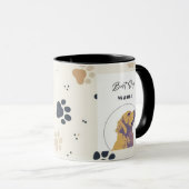 Best Dog Mama Mug – Cute Yellow Dog Illustration | (Devant droit)