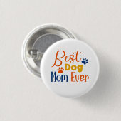 Best dog mamorful typografie ronde button 3,2 cm (Voorkant /achterkant)