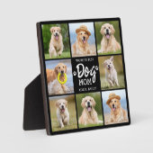 Best DOG MOM Custom 8 Photo Collage Fotoplaat (Voorkant)