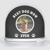 Best Dog Mom Ever Custom Photo Personalized Sneeuwbol (Achterkant)