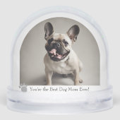 Best Dog Mom Ever Two Photo Sneeuwbol (Achterkant)