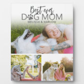 Best Dog Mom Photo Collage Plaque (Devant)