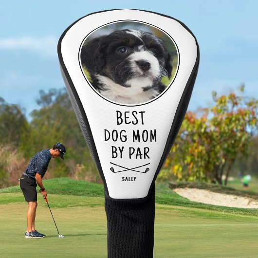 Best Dog Mom van Par Moederdag Custom Photo Golfheadcover