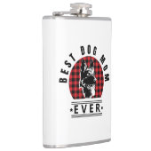 Best Dog Mum Ever Shepherd Dog Buffalo Check Heupfles (Rechts)