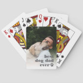 Best Dog Pap Ever | Foto Vaderdag Pokerkaarten (Achterkant)