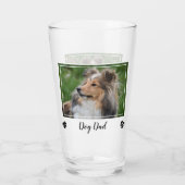 Best Dog Pap Ever - Pap Birthday Foto Cute Dog Pap Glas (Achterkant)