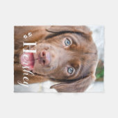 Best Dog Personalized Labrador Puppy Pet Foto Fleece Deken (Voorkant (Horizontaal))