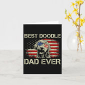 Best doodle Dad 7 juli Gift Goldendole Kaart (Gele Bloem)