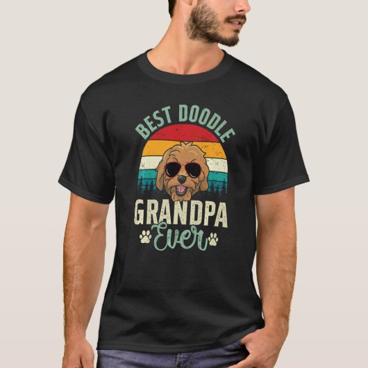 Best Doodle Grandpa Ever Goldendole Grandpa Mannen T-shirt (Voorkant)