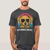 Best doodle Pa ooit Retro Goldendole T-shirt (Voorkant)