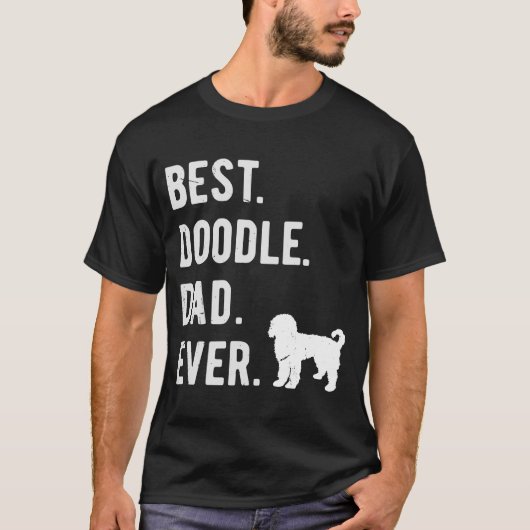 Best Doodle Papa ooit Mannen Doodle Dog Papa T-shirt (Voorkant)