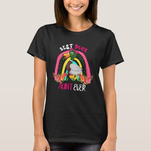 Best Duck Aunt Ever Cute Duck Bow Tie Farm Mother' T-shirt (Voorkant)