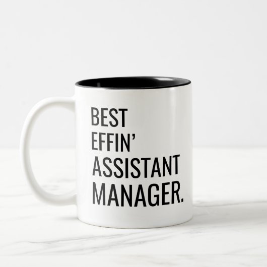 Best Effin' Assistant Manager Tweekleurige Koffiemok (Links)