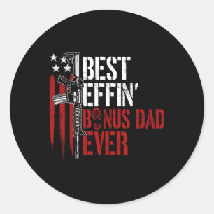 Best Effin Bonus Pap Ooit Pistool Rights America Ronde Sticker