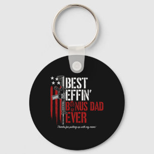 Best Effin Bonus Pap Ooit Pistool Rights America Sleutelhanger