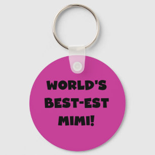 Best-est-Beste Mimi van de wereld de de Zwarte T-s Sleutelhanger