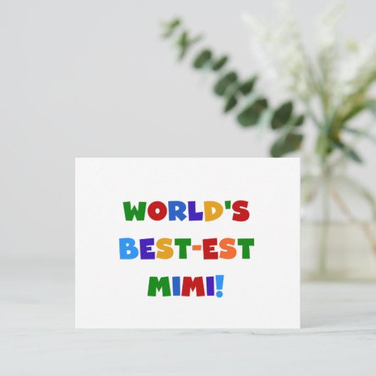 Best-est-Beste Mimi van de wereld de Heldere Briefkaart (Staand voorkant)