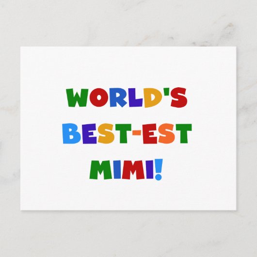 Best-est-Beste Mimi van de wereld de Heldere Briefkaart (Voorkant)