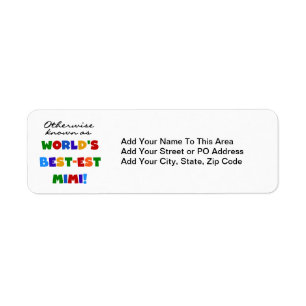 Best-est-Beste Mimi van de wereld de Heldere Etiket