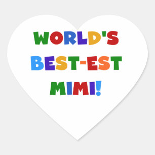 Best-est-Beste Mimi van de wereld de Heldere Hart Sticker