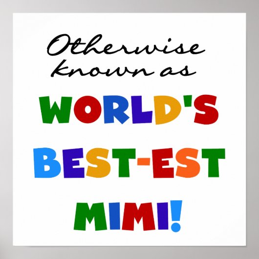 Best-est-Beste Mimi van de wereld de Heldere Poster (Voorkant)