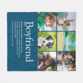 Best Ever Boyvriend Definition 6 Photo Collage Fleece Deken (Voorkant (Horizontaal))