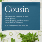 Best Ever Cousin Definition Blue Fun Theedoek (Gevouwen)