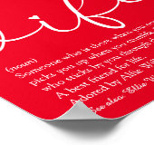 Best Ever Definition Chic Script Red van de wereld Poster (Hoek)