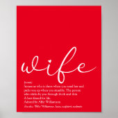 Best Ever Definition Chic Script Red van de wereld Poster (Voorkant)