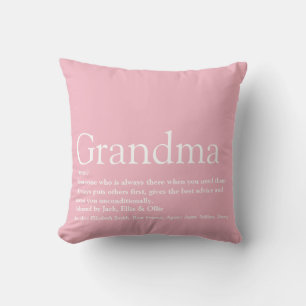 Best Ever Grandma, Grandmoeder Definition roze Kussen
