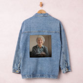 Best Ever Grandma Since 20XX Simple Elegant Photo Denim Jacket (Hangar)