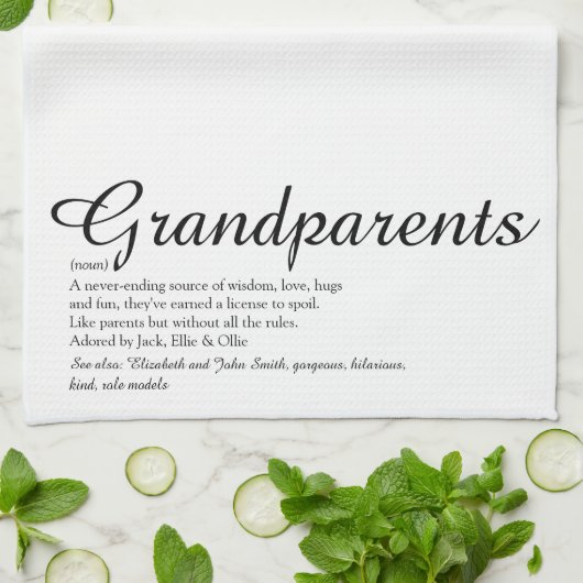 Best Ever Grandouders Definition Script Theedoek (Gevouwen)