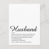 Best Ever Husband Definition Script Fun Briefkaart (Voorkant)
