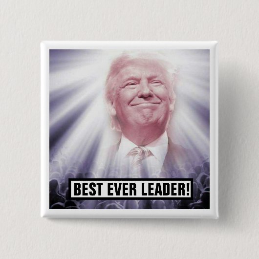 Best Ever Leader Vierkante Button 5,1 Cm (Voorkant)