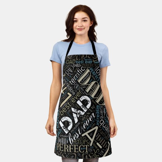 Best Ever Pap Word Cloud ID263 Schort (Gedragen)