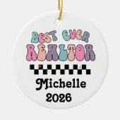 Best Ever Realtor Keramisch Ornament (Voorkant)