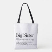 Best Ever Sister Definition Fun Black en White Draagtas (Achterkant)